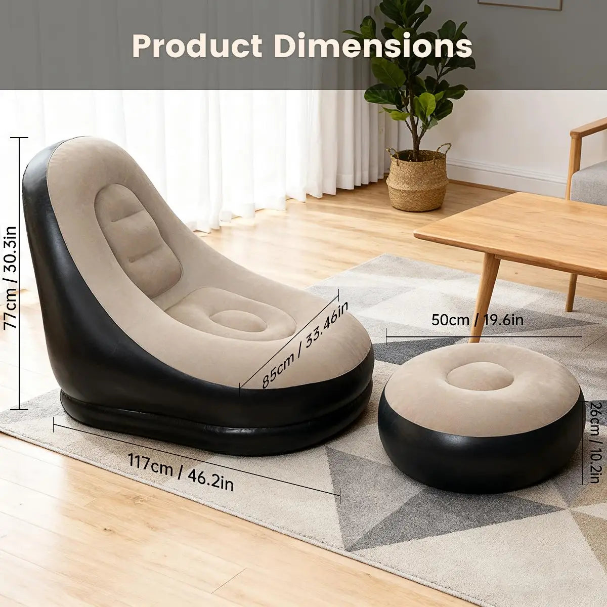 PlushPod™ – Two-Tone Inflatable Lounge Chair