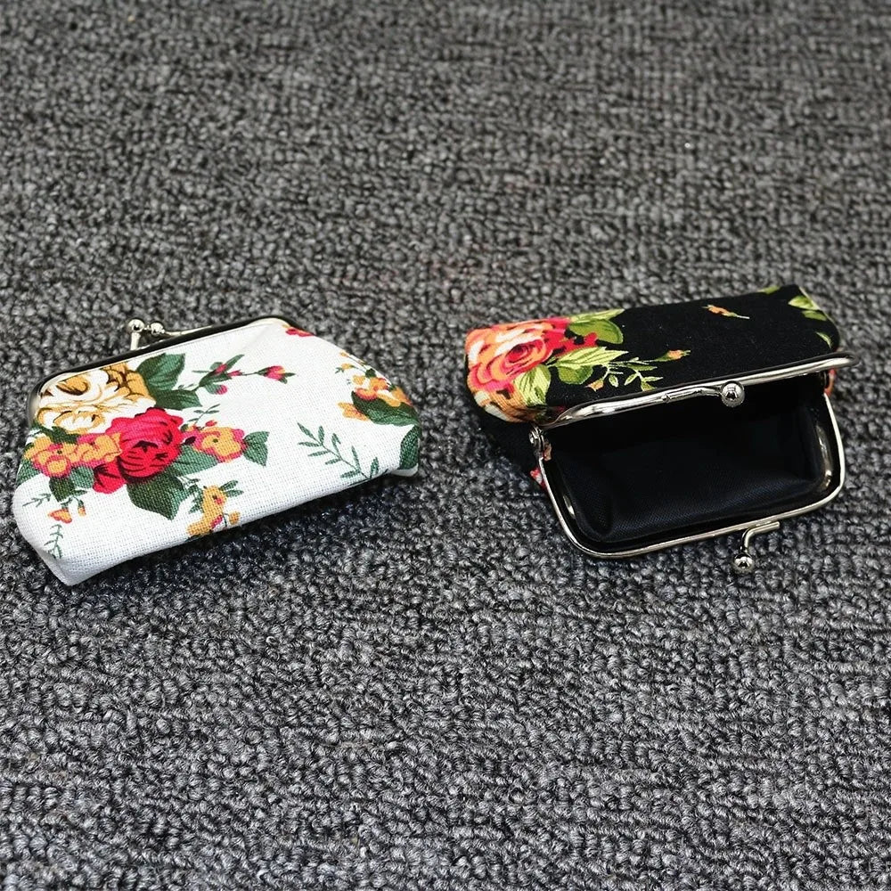 PocketPetals™ - Floral Clasp Coin Purse Wallet