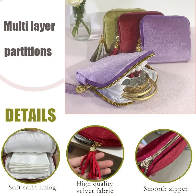 JewelCase™ – 5-Compartment Travel Jewelry Organizer Bag