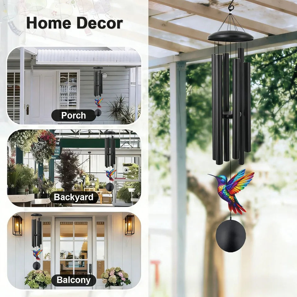 MelodyBird™ – Hummingbird Garden Wind Chime with Tubes
